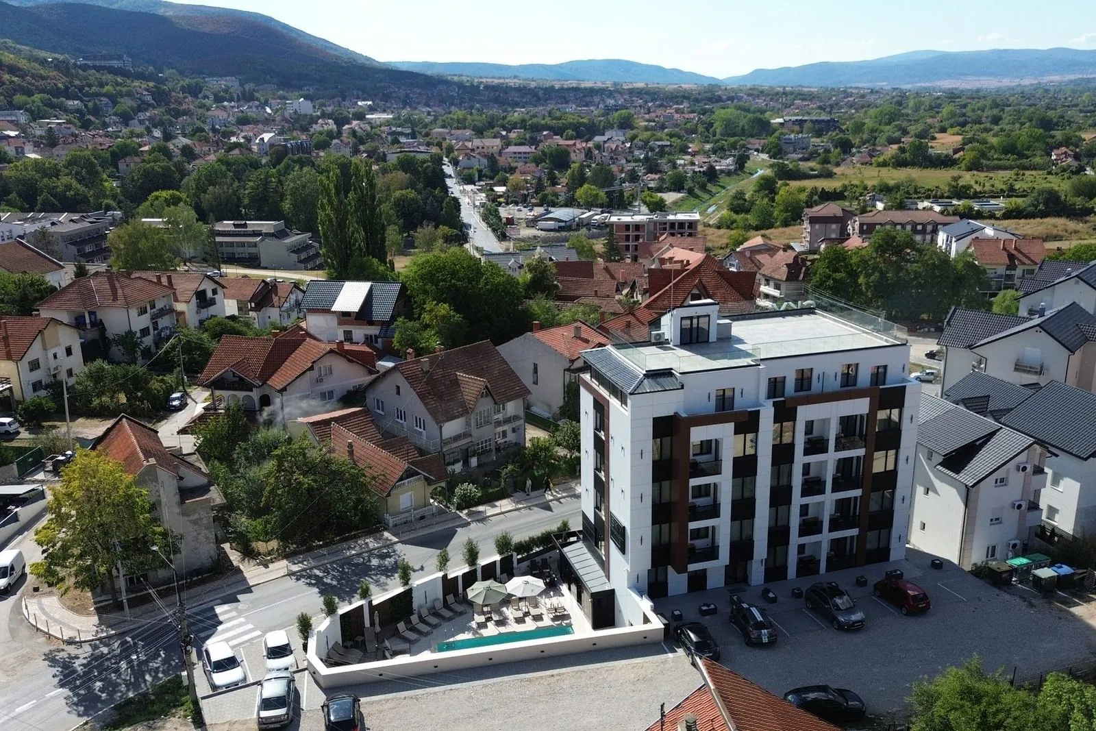 Sokobanja i hotel, pogled iz vazduha