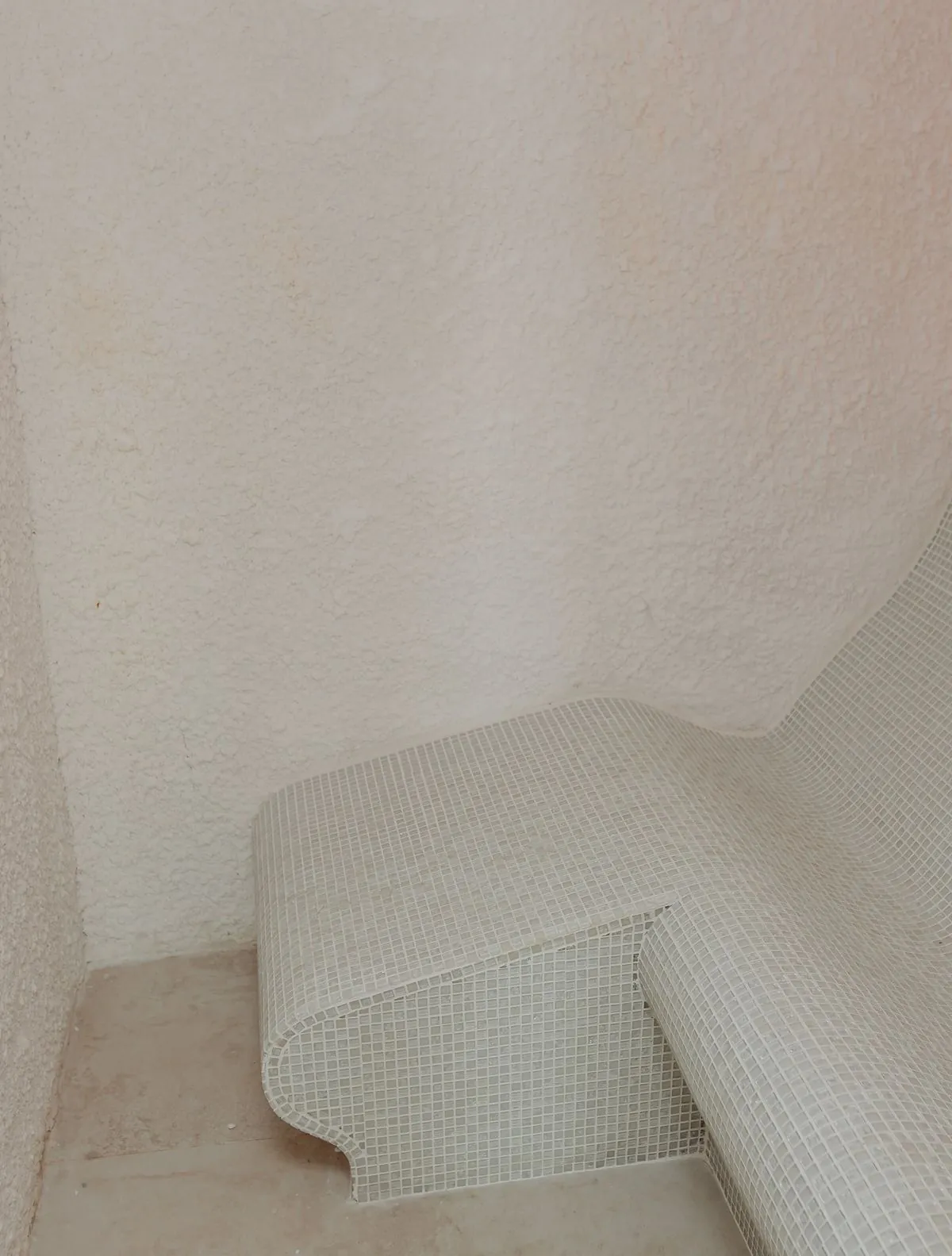 Salt room with an illuminated rock-salt wall
