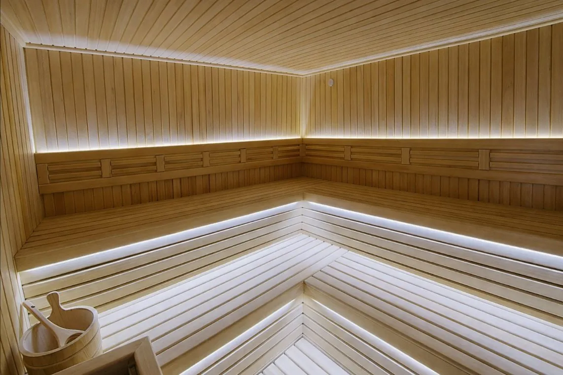 Sauna in the hotel spa